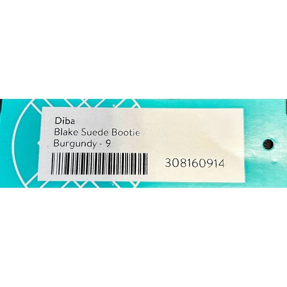 Diba Blake Suede Bootie Women’s 9 Burgundy Leather Upper Wedge Heel Ankle Boots - Picture 2 of 6